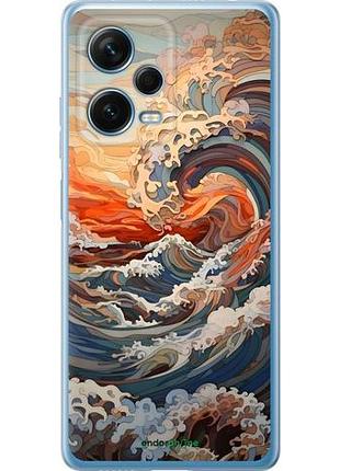 Чехол на xiaomi redmi note 12 pro+ 5g арт волны сяоми редми ноут 12 про+ 5г