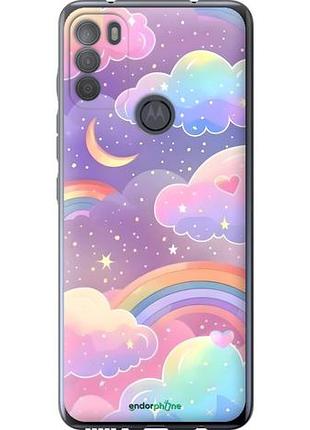 Чехол на motorola g50 облака и радуга