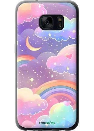 Чехол на samsung galaxy s7 g930f облака и радуга самсунг с7 г930ф