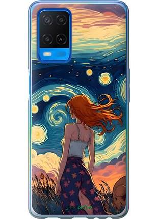 Чехол на oppo a54 девушка арт