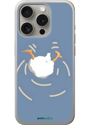 Чохол на iphone 15 pro гусак пірнає