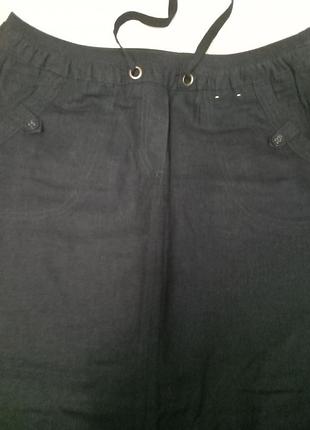 Женская льняная юбка макси, с карманами bhs, р. 48-50 5