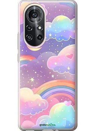 Чехол на huawei nova 8 pro облака и радуга хуавей нова 8 про