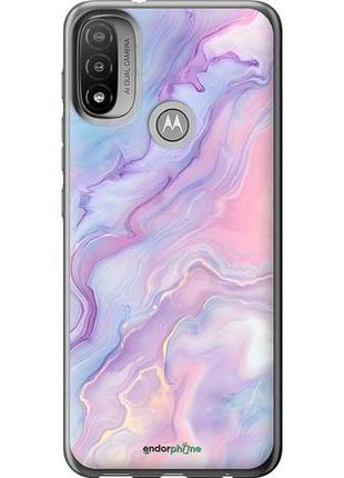 Чохол на motorola e20 ніжний мармур