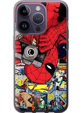 Чехол на iphone 14 pro человек паук, spiderman 2 айфон 14 про 2