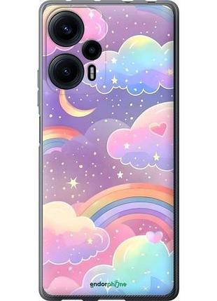 Чехол на xiaomi redmi note 12 turbo облака и радуга сяоми редми ноут 12 тurbo
