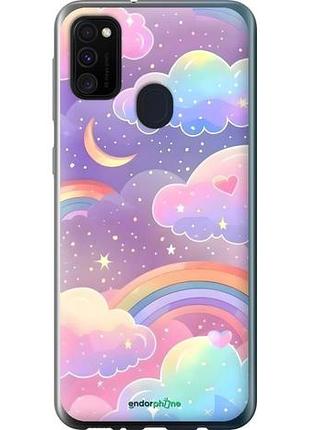Чохол на samsung galaxy m30s 2019 хмари та веселка
