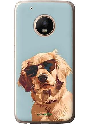 Чехол на motorola moto g5 plus пес в очках моторола мото г5 плюс