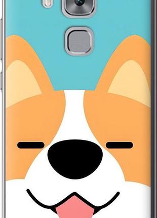 Чехол на huawei nova plus забавный корги хуавей нова плюс
