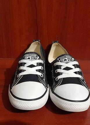 Кеди-балетки converse chuck taylor all star ballet lace оригінал чорні 38,5р (24,5 см) - 600 грн