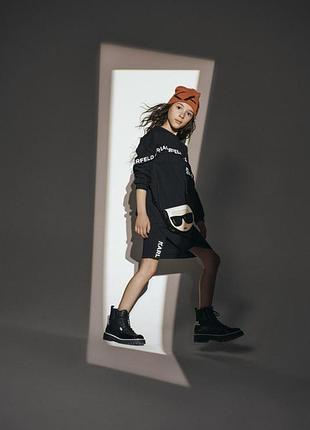 Платье karl lagerfeld kids с лентой с логотипом