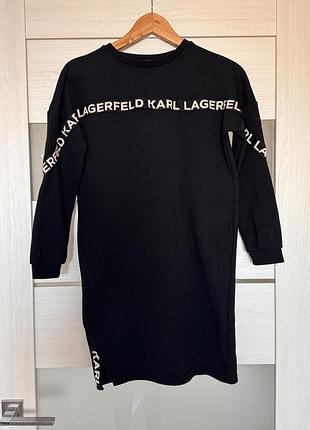 Платье karl lagerfeld kids с лентой с логотипом