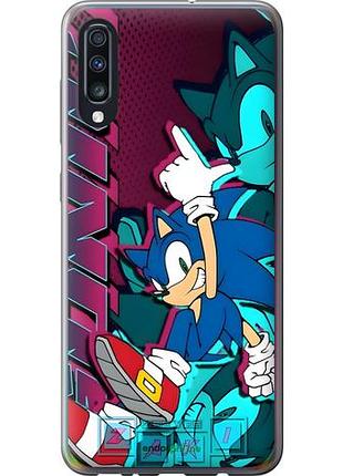 Чехол на samsung galaxy a70 2019 a705f соник sonic самсунг а70 2019 а705ф