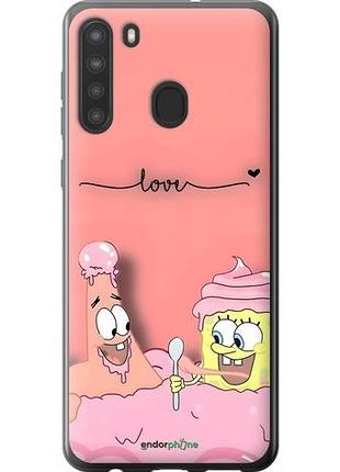 Чехол на samsung galaxy a21 спанч боб, sponge bob самсунг а21