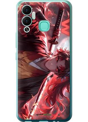 Чехол на infinix hot 12 play аниме самурай инфикс хот 12 плей