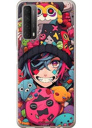 Чехол на huawei p smart 2021 аниме парень хуавей п смарт 2021