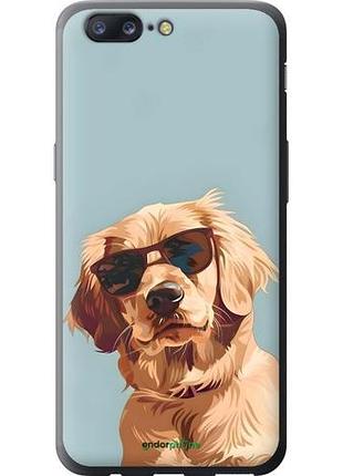 Чехол на oneplus 5 пес в очках 1+ 5