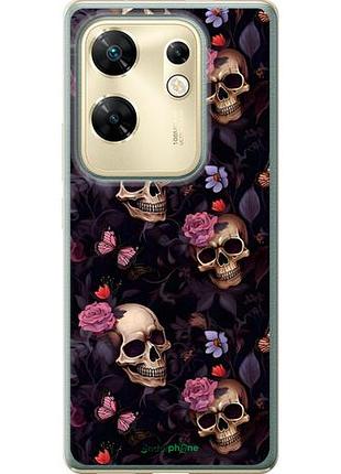 Чехол на infinix zero 30 4g черепа и розы инфикс зеро 30 4г