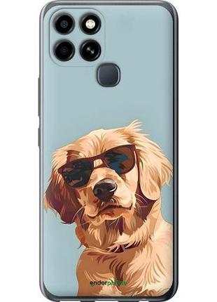 Чехол на infinix smart 6 пес в очках инфикс смарт 6