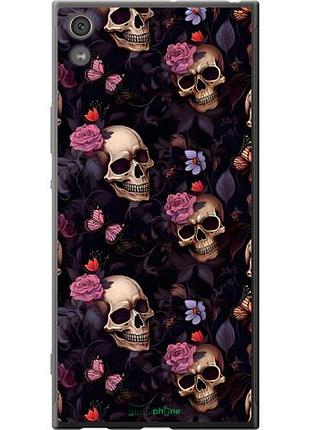 Чохол на sony xperia xa1 ultra g3212 черепа та троянди