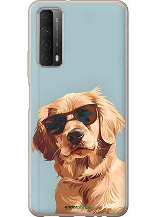 Чехол на huawei p smart 2021 пес в очках хуавей п смарт 2021