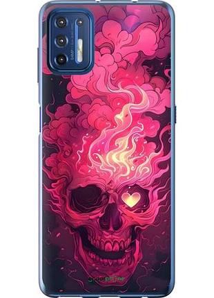 Чехол на motorola g9 plus череп арт