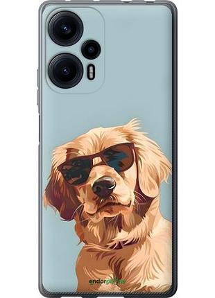 Чехол на xiaomi redmi note 12 turbo пес в очках сяоми редми ноут 12 тurbo