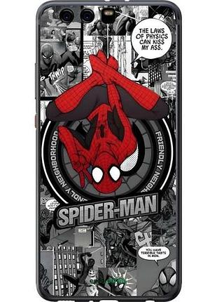 Чехол на huawei p10 plus человек паук, spiderman хуавей п10 плюс