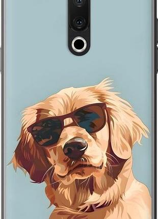 Чехол на meizu 15 пес в очках мейзу 15