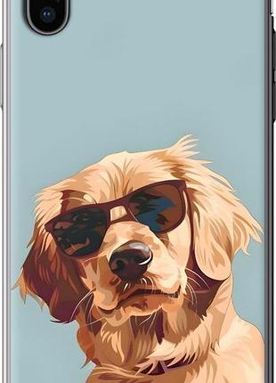 Чехол на iphone x пес в очках айфон х