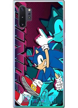 Чехол на samsung galaxy note 10 plus соник sonic самсунг ноут 10 плюс