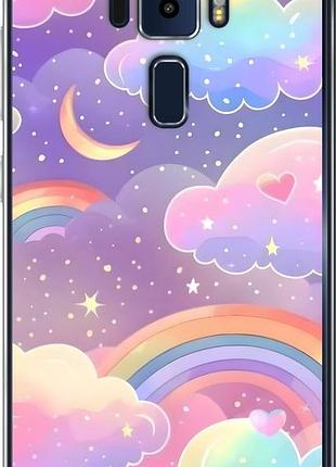 Чехол на asus zenfone 3 ze552kl облака и радуга