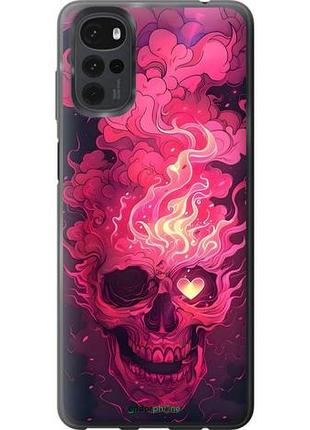Чехол на motorola g22 череп арт