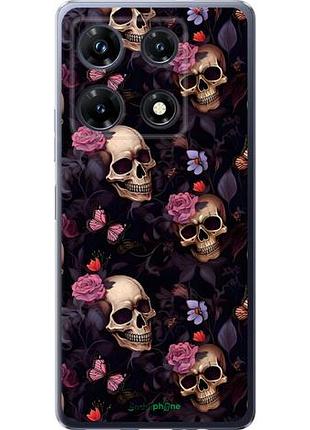 Чохол на infinix note 30 pro черепа та троянди