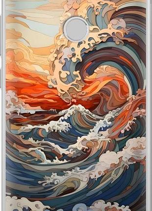 Чохол на xiaomi redmi note 5a prime арт хвилі