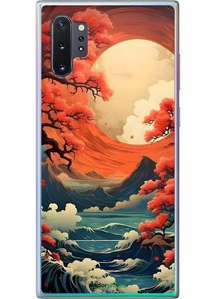 Чехол на samsung galaxy note 10 plus природа японии самсунг ноут 10 плюс