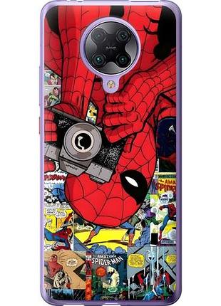 Чехол на xiaomi redmi k30 pro человек паук, spiderman 2 сяоми редми к30 про 2