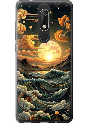 Чехол на nokia 5.1 арт волны нокиа 5.1