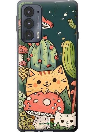 Чехол на motorola edge 20 коты грибы моторола эдж 20