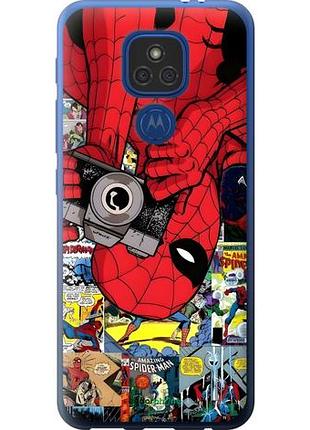 Чехол на motorola e7 plus человек паук, spiderman 2 моторола е7 плюс 2