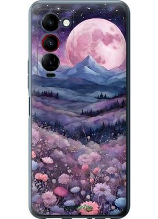 Чехол на tecno camon 18 premier ночь луна арт текно камон 18 примъер