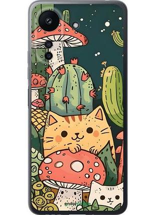 Чохол на xiaomi poco c65 коти гриби