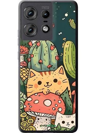 Чохол на motorola edge 50 pro 5g коти гриби