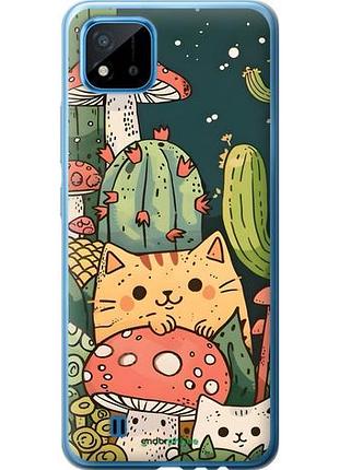 Чохол на realme c20a коти гриби