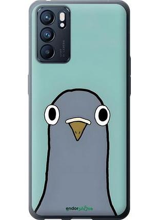 Чехол на oppo reno6 5g голубь оппо рено6 5г