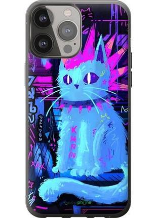 Чехол на iphone 13 pro max кот панк айфон 13 про макс
