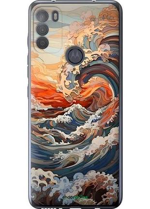 Чехол на motorola g50 арт волны моторола г50