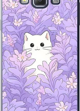 Чохол на samsung galaxy a7 a700h котик у квітах