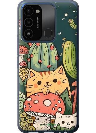 Чохол на tecno spark 8c kg5k коти гриби