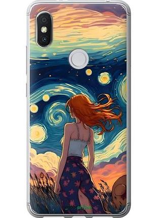 Чохол на xiaomi redmi s2 дівчина арт